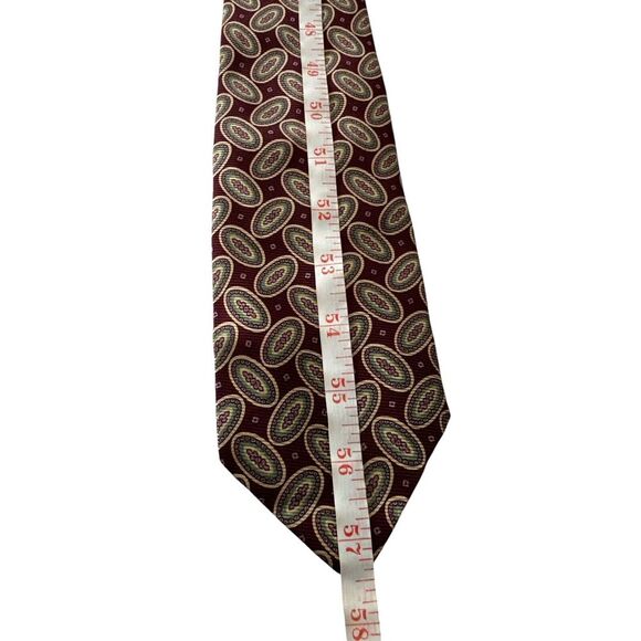 Polo By Ralph Lauren 100% Silk Hand Made In USA Geometric Office Corpcore Money - Picture 6 of 7